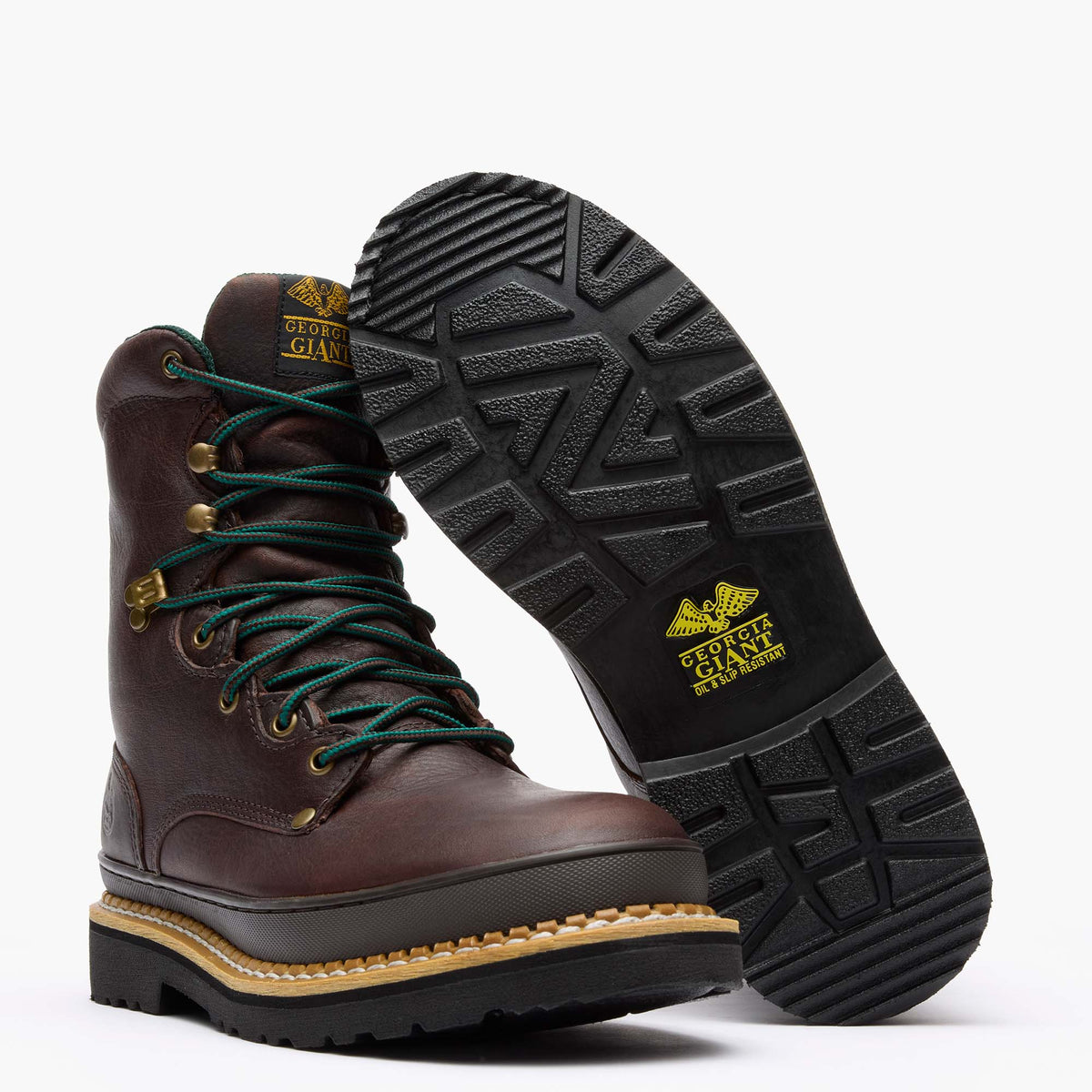 Georgia Giant 8" Soggy Brown Steel Toe Work Boot