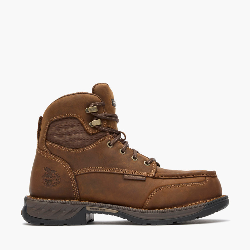 Georgia Boot Athens 360 6" Side-Zip Waterproof Nano Composite Toe Moc-Toe Work Boot